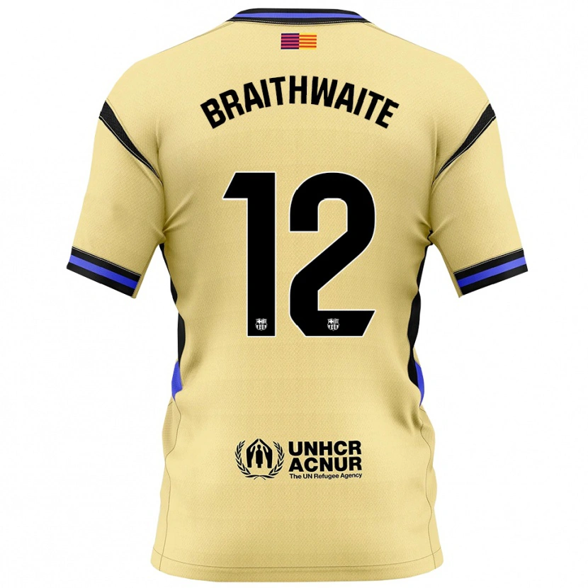 Danxen Herren Martin Braithwaite #12 Gelb Schwarz Auswärtstrikot Trikot 2025/26 T-Shirt