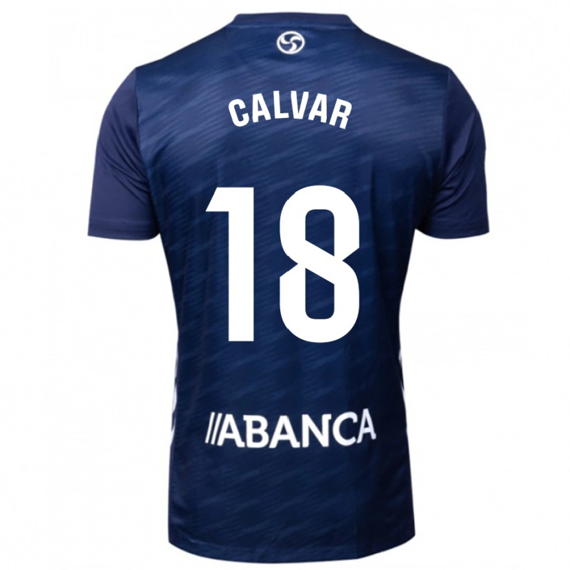 Danxen Herren María Calvar #18 Marine Weiß Auswärtstrikot Trikot 2025/26 T-Shirt