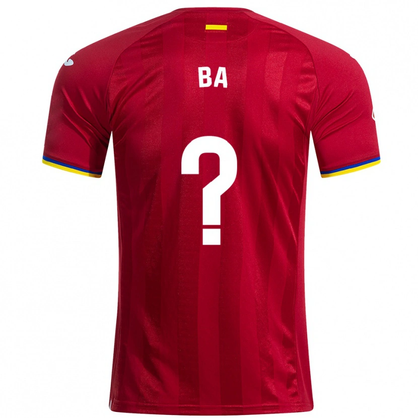 Danxen Herren Bouba Ba #0 Rot Gelb Blau Auswärtstrikot Trikot 2025/26 T-Shirt