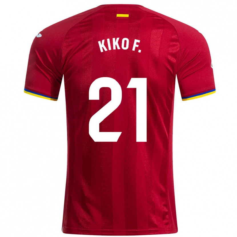 Danxen Herren Kiko Femenía #21 Rot Gelb Blau Auswärtstrikot Trikot 2025/26 T-Shirt