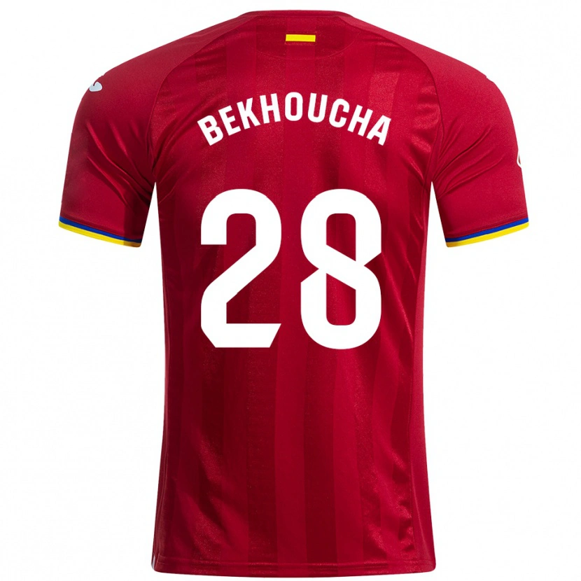 Danxen Herren Ismael Bekhoucha #28 Rot Gelb Blau Auswärtstrikot Trikot 2025/26 T-Shirt