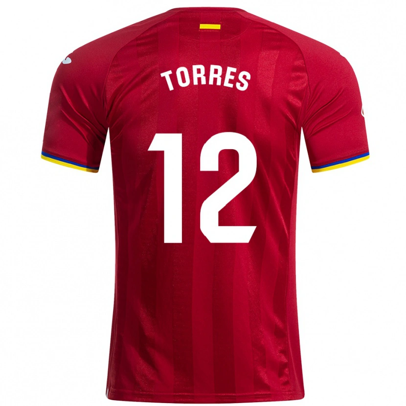 Danxen Herren Rubén Torres #12 Rot Gelb Blau Auswärtstrikot Trikot 2025/26 T-Shirt