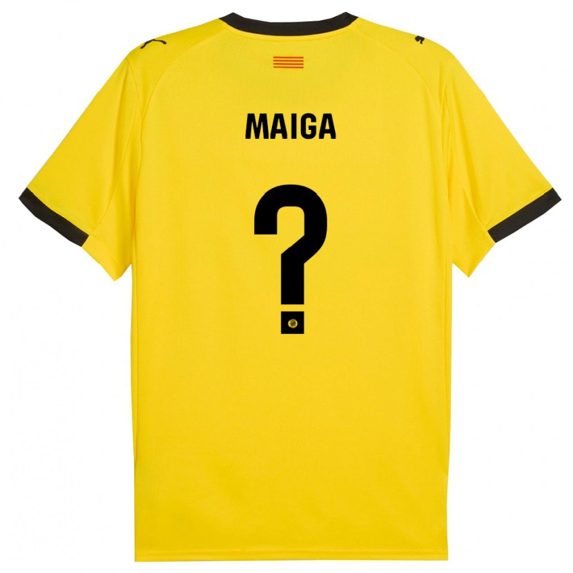 Danxen Herren Zakarya Maiga #0 Gelb Schwarz Auswärtstrikot Trikot 2025/26 T-Shirt