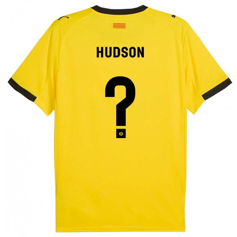 Danxen Herren Hudson #0 Gelb Schwarz Auswärtstrikot Trikot 2025/26 T-Shirt