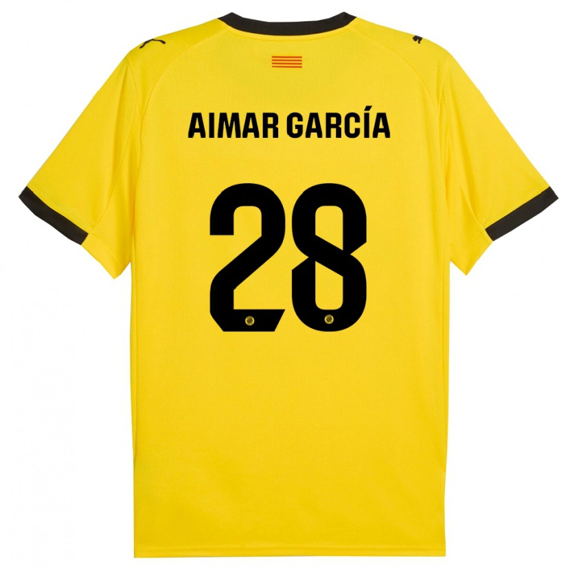 Danxen Herren Aimar García #28 Gelb Schwarz Auswärtstrikot Trikot 2025/26 T-Shirt