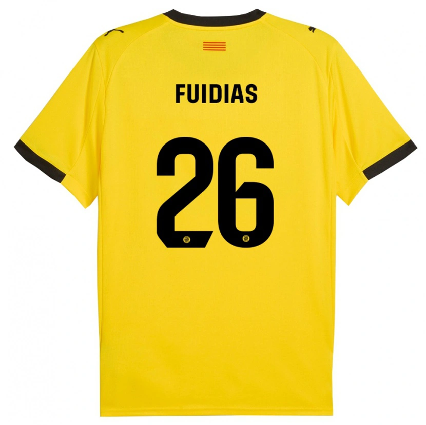 Danxen Herren Toni Fuidias #26 Gelb Schwarz Auswärtstrikot Trikot 2025/26 T-Shirt