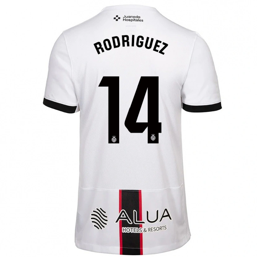 Danxen Herren Diego Rodríguez #14 Weiß Schwarz Auswärtstrikot Trikot 2025/26 T-Shirt