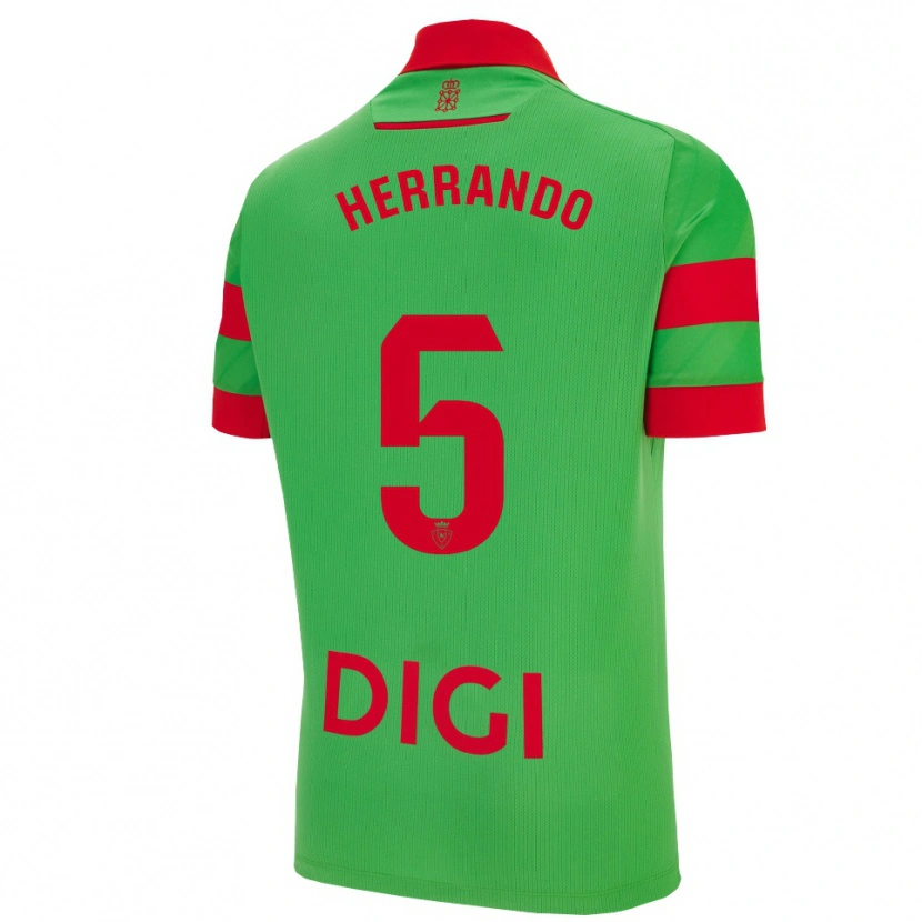 Danxen Herren Jorge Herrando #5 Grün Rot Auswärtstrikot Trikot 2025/26 T-Shirt