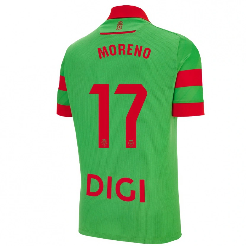Danxen Herren Pablo Moreno #17 Grün Rot Auswärtstrikot Trikot 2025/26 T-Shirt
