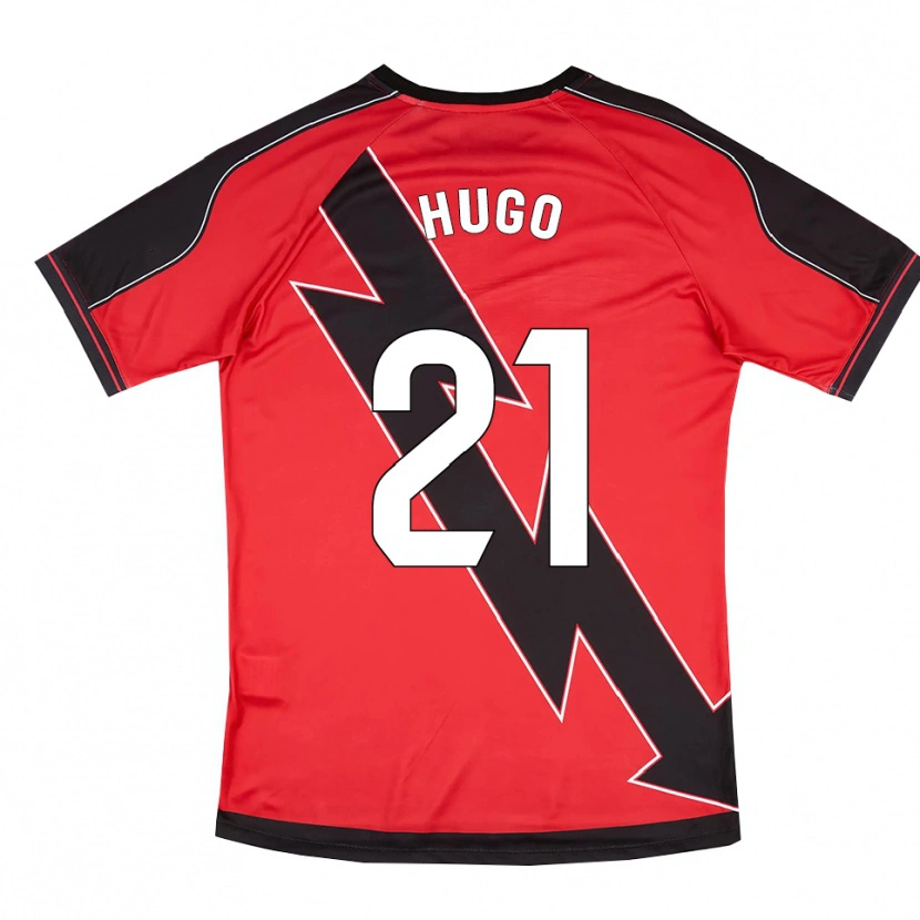 Danxen Herren Hugo Navarro #21 Rot Schwarz Auswärtstrikot Trikot 2025/26 T-Shirt