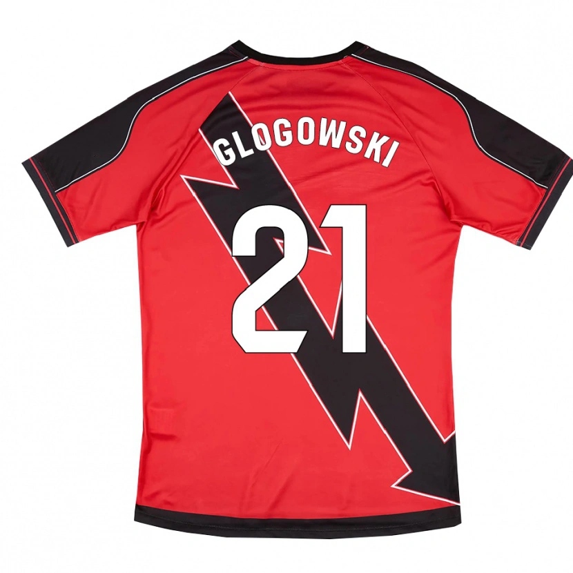 Danxen Herren Wiktor Glogowski #21 Rot Schwarz Auswärtstrikot Trikot 2025/26 T-Shirt