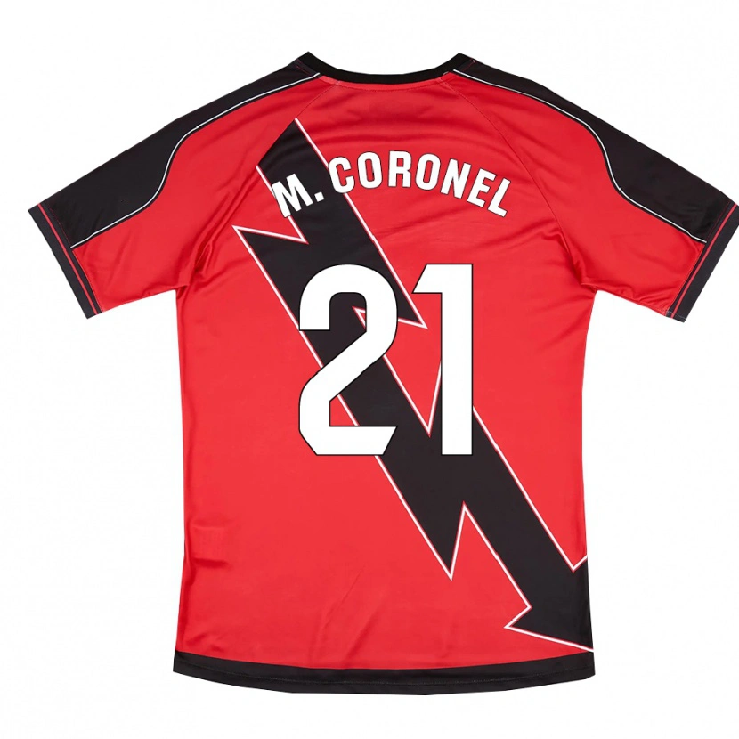 Danxen Herren Mariela Del Carmen Coronel #21 Rot Schwarz Auswärtstrikot Trikot 2025/26 T-Shirt