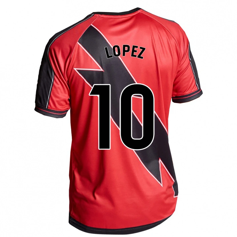 Danxen Herren Asier López #10 Rot Schwarz Auswärtstrikot Trikot 2025/26 T-Shirt