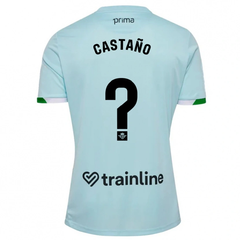 Danxen Herren Jesús Castaño #0 Himmelblau Grün Auswärtstrikot Trikot 2025/26 T-Shirt