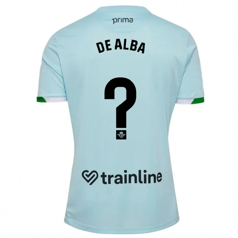 Danxen Herren Luismi De Alba #0 Himmelblau Grün Auswärtstrikot Trikot 2025/26 T-Shirt