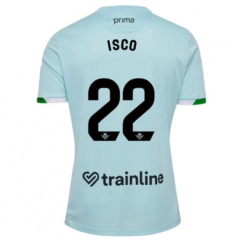 Danxen Herren Isco #22 Himmelblau Grün Auswärtstrikot Trikot 2025/26 T-Shirt