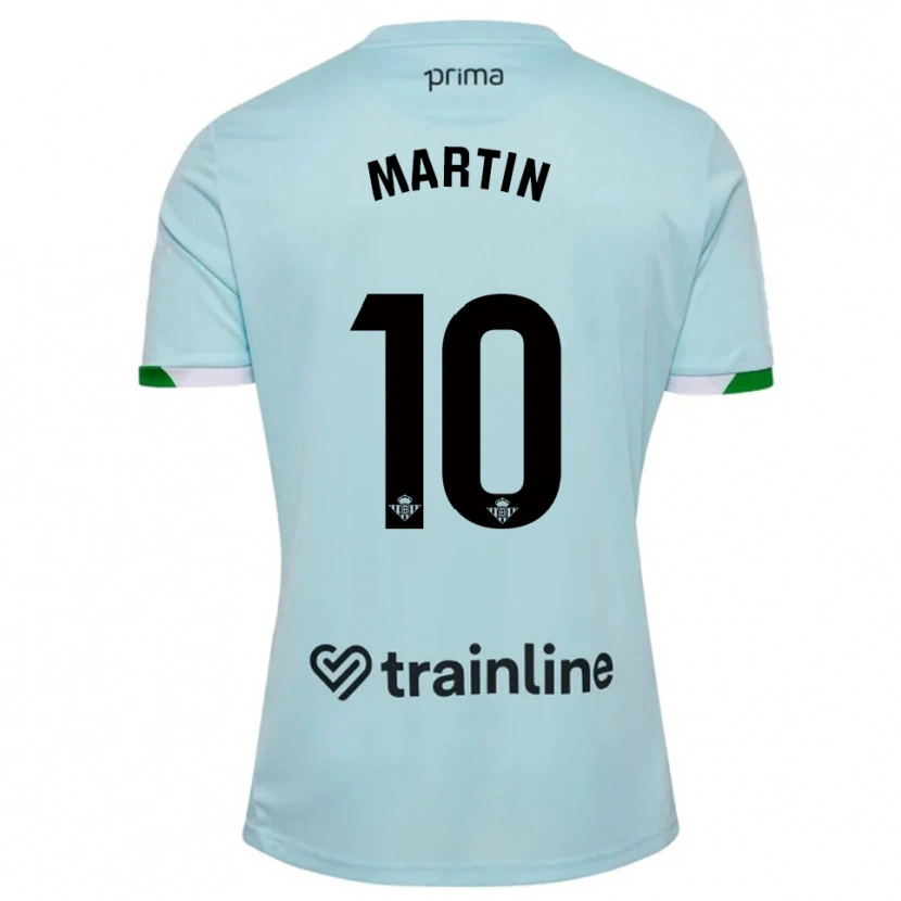 Danxen Herren Adrián Martín #10 Himmelblau Grün Auswärtstrikot Trikot 2025/26 T-Shirt