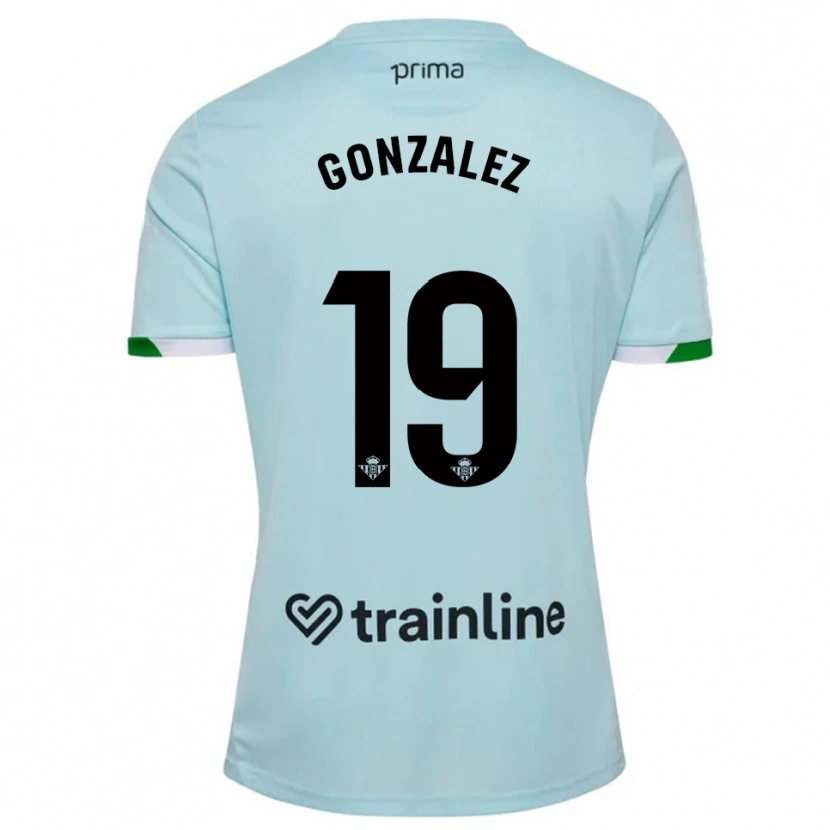 Danxen Herren Juan González #19 Himmelblau Grün Auswärtstrikot Trikot 2025/26 T-Shirt