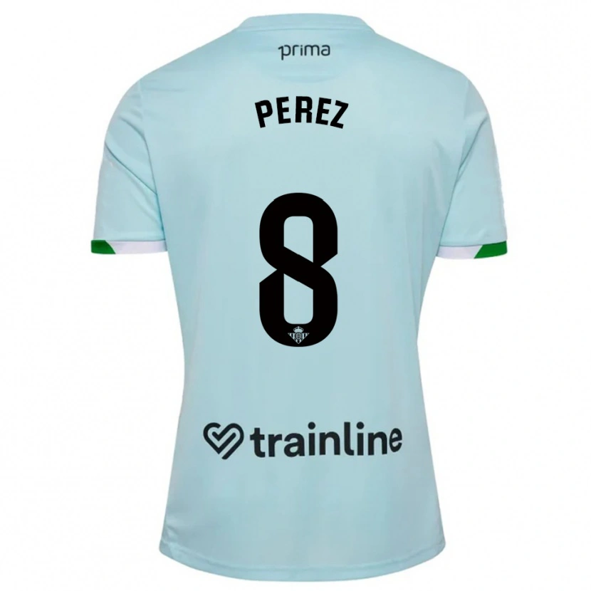 Danxen Herren Dani Pérez #8 Himmelblau Grün Auswärtstrikot Trikot 2025/26 T-Shirt