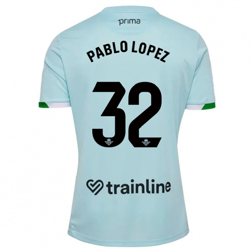 Danxen Herren Pablo López #32 Himmelblau Grün Auswärtstrikot Trikot 2025/26 T-Shirt
