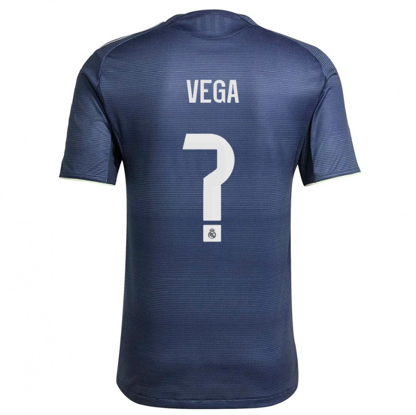 Danxen Herren Álvaro Vega #0 Marine Silber Auswärtstrikot Trikot 2025/26 T-Shirt