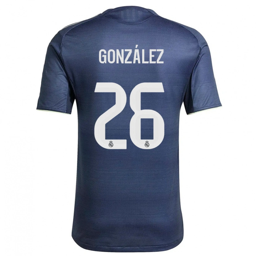 Danxen Herren Fran González #26 Marine Silber Auswärtstrikot Trikot 2025/26 T-Shirt