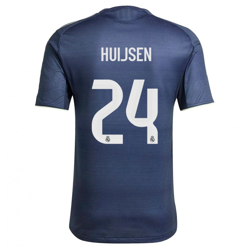 Danxen Herren Dean Huijsen #24 Marine Silber Auswärtstrikot Trikot 2025/26 T-Shirt