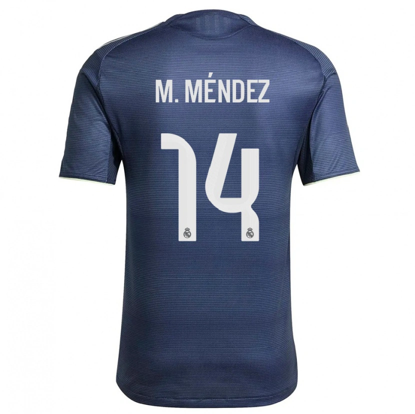 Danxen Herren María Méndez #14 Marine Silber Auswärtstrikot Trikot 2025/26 T-Shirt
