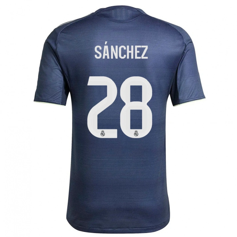 Danxen Herren Álex Sánchez #28 Marine Silber Auswärtstrikot Trikot 2025/26 T-Shirt
