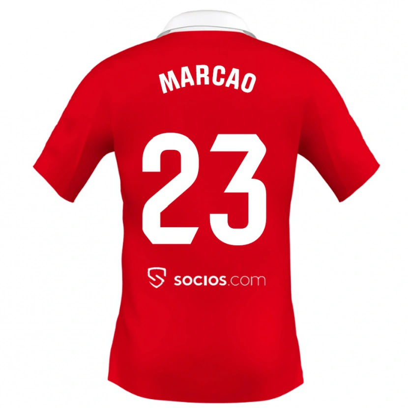 Danxen Herren Marcão #23 Rot Weiß Grau Auswärtstrikot Trikot 2025/26 T-Shirt