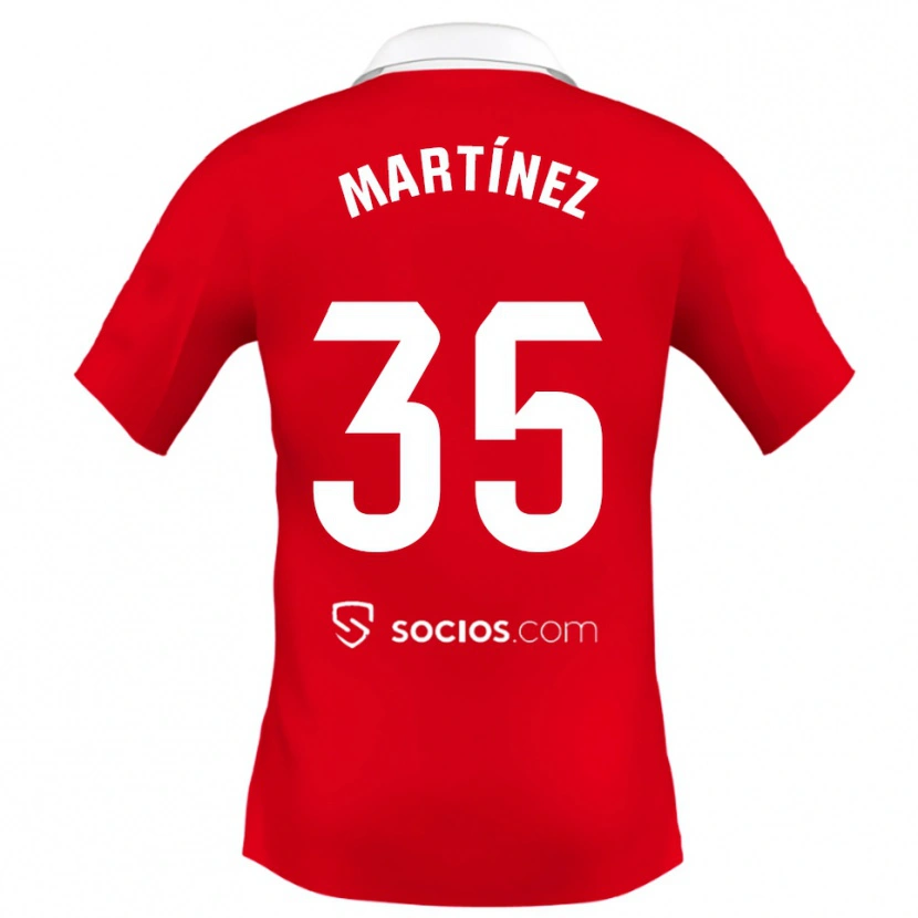 Danxen Herren Ramón Martínez #35 Rot Weiß Grau Auswärtstrikot Trikot 2025/26 T-Shirt
