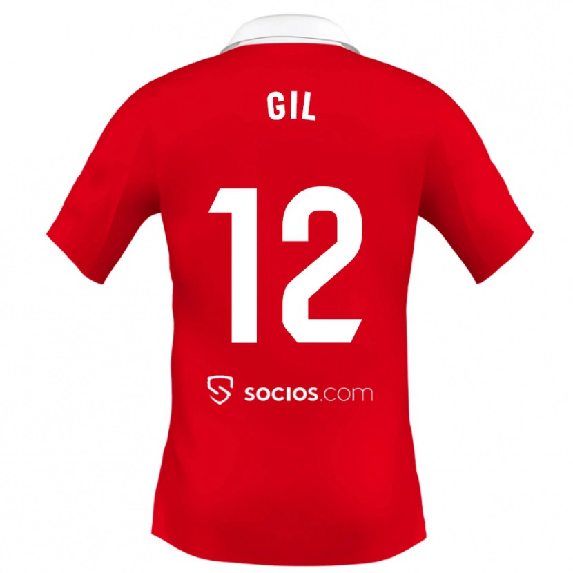 Danxen Herren Dani Gil #12 Rot Weiß Grau Auswärtstrikot Trikot 2025/26 T-Shirt