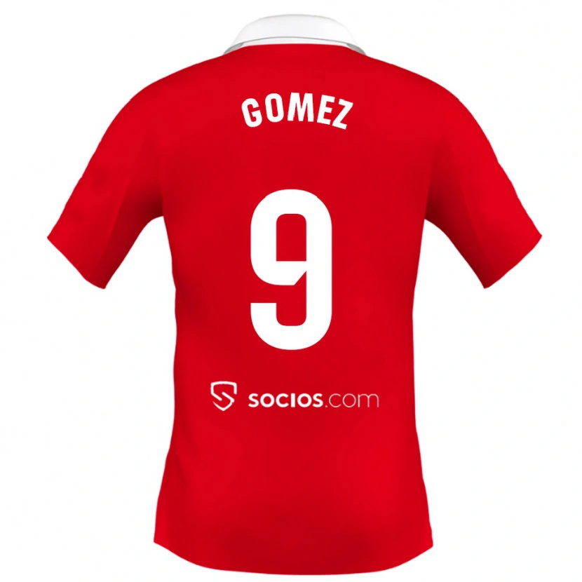 Danxen Herren Raúl Gómez #9 Rot Weiß Grau Auswärtstrikot Trikot 2025/26 T-Shirt