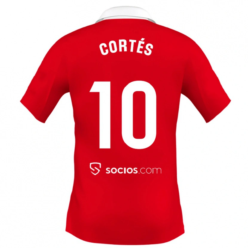 Danxen Herren Millaray Cortés #10 Rot Weiß Grau Auswärtstrikot Trikot 2025/26 T-Shirt