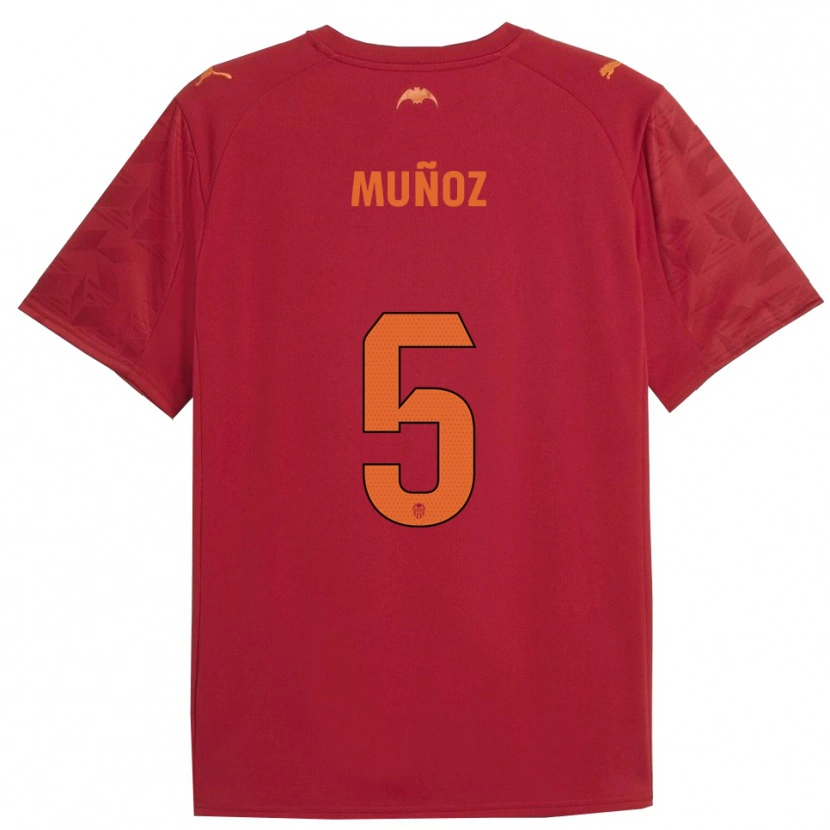 Danxen Herren Iván Muñoz #5 Rot Orange Auswärtstrikot Trikot 2025/26 T-Shirt