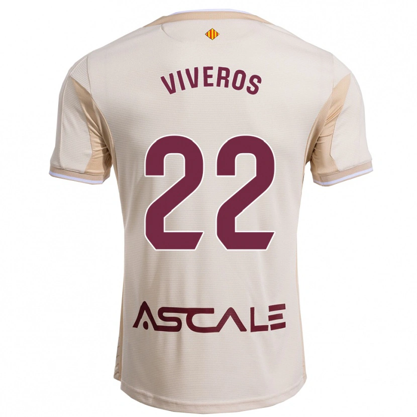 Danxen Herren Facundo Viveros #22 Cremeweiß Burgunderrot Auswärtstrikot Trikot 2025/26 T-Shirt