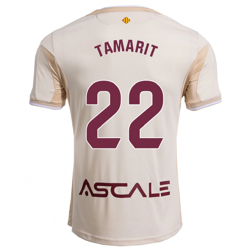 Danxen Herren Toni Tamarit #22 Cremeweiß Burgunderrot Auswärtstrikot Trikot 2025/26 T-Shirt