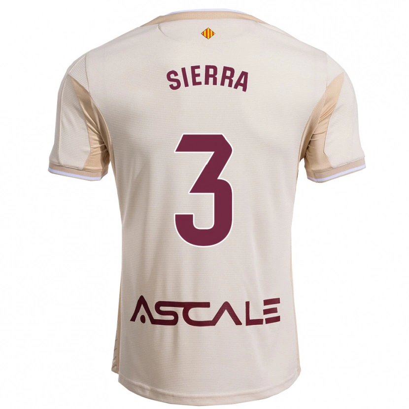 Danxen Herren Ismael Sierra #3 Cremeweiß Burgunderrot Auswärtstrikot Trikot 2025/26 T-Shirt