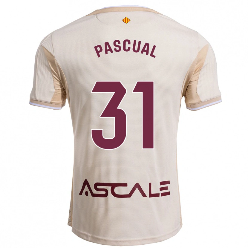 Danxen Herren Pablo Pascual #31 Cremeweiß Burgunderrot Auswärtstrikot Trikot 2025/26 T-Shirt