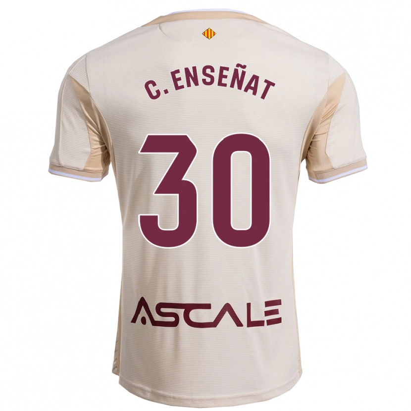 Danxen Herren Claudia Enseñat Galindo #30 Cremeweiß Burgunderrot Auswärtstrikot Trikot 2025/26 T-Shirt