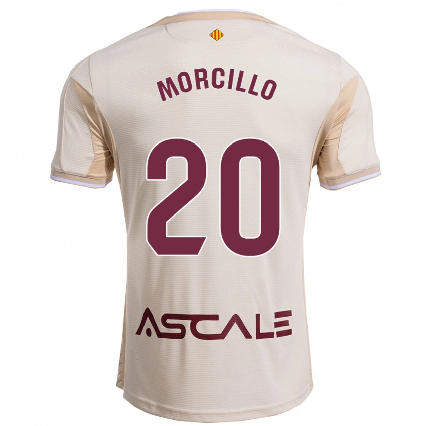 Danxen Herren Raquel Morcillo #20 Cremeweiß Burgunderrot Auswärtstrikot Trikot 2025/26 T-Shirt