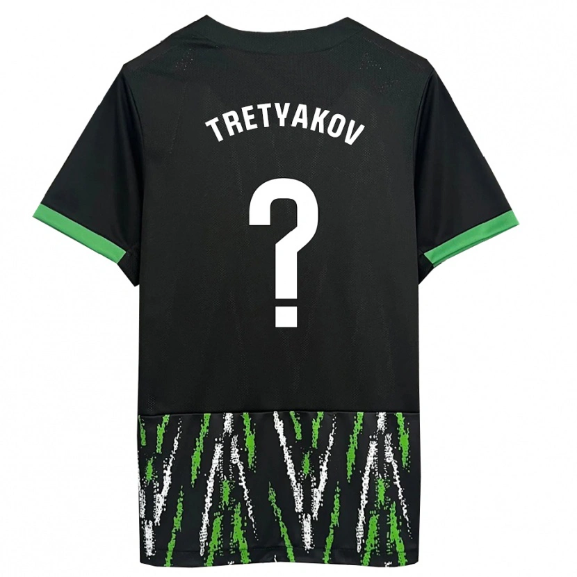 Danxen Herren Ivan Tretyakov #0 Schwarz Grün Auswärtstrikot Trikot 2025/26 T-Shirt