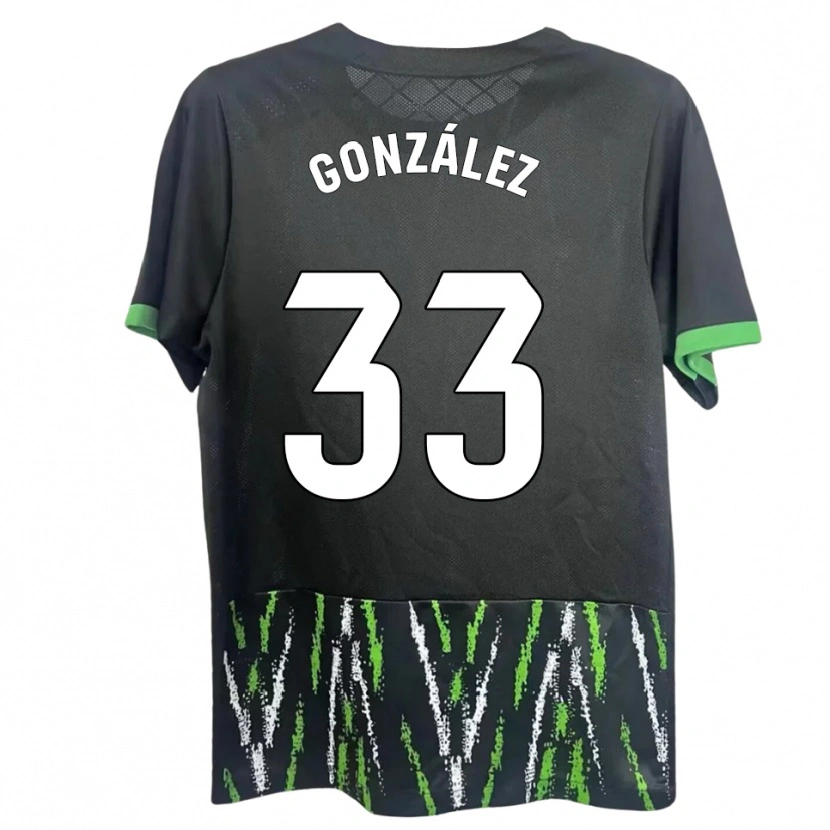 Danxen Herren Nico González #33 Schwarz Grün Auswärtstrikot Trikot 2025/26 T-Shirt