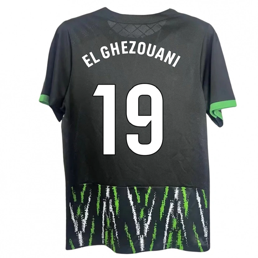 Danxen Herren Mourad El Ghezouani #19 Schwarz Grün Auswärtstrikot Trikot 2025/26 T-Shirt