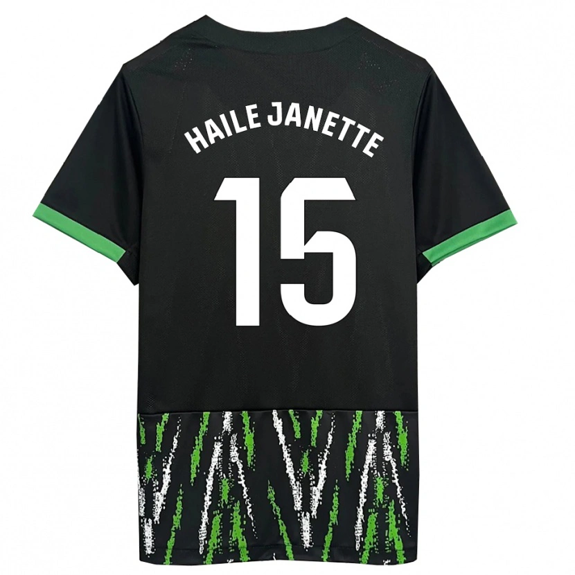 Danxen Herren Haile Janette Pereira Richards #15 Schwarz Grün Auswärtstrikot Trikot 2025/26 T-Shirt