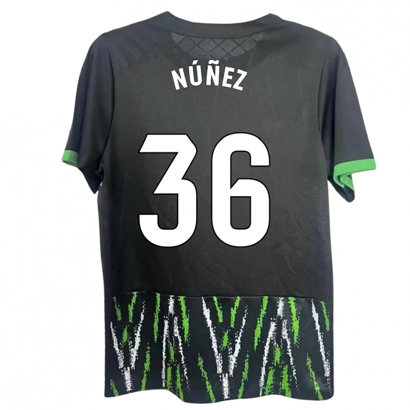 Danxen Herren Rafa Núñez #36 Schwarz Grün Auswärtstrikot Trikot 2025/26 T-Shirt