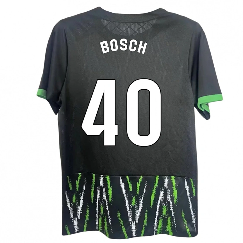 Danxen Herren Owen Bosch #40 Schwarz Grün Auswärtstrikot Trikot 2025/26 T-Shirt