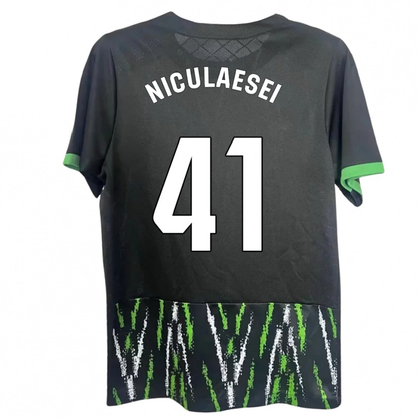 Danxen Herren Albert Niculăesei #41 Schwarz Grün Auswärtstrikot Trikot 2025/26 T-Shirt