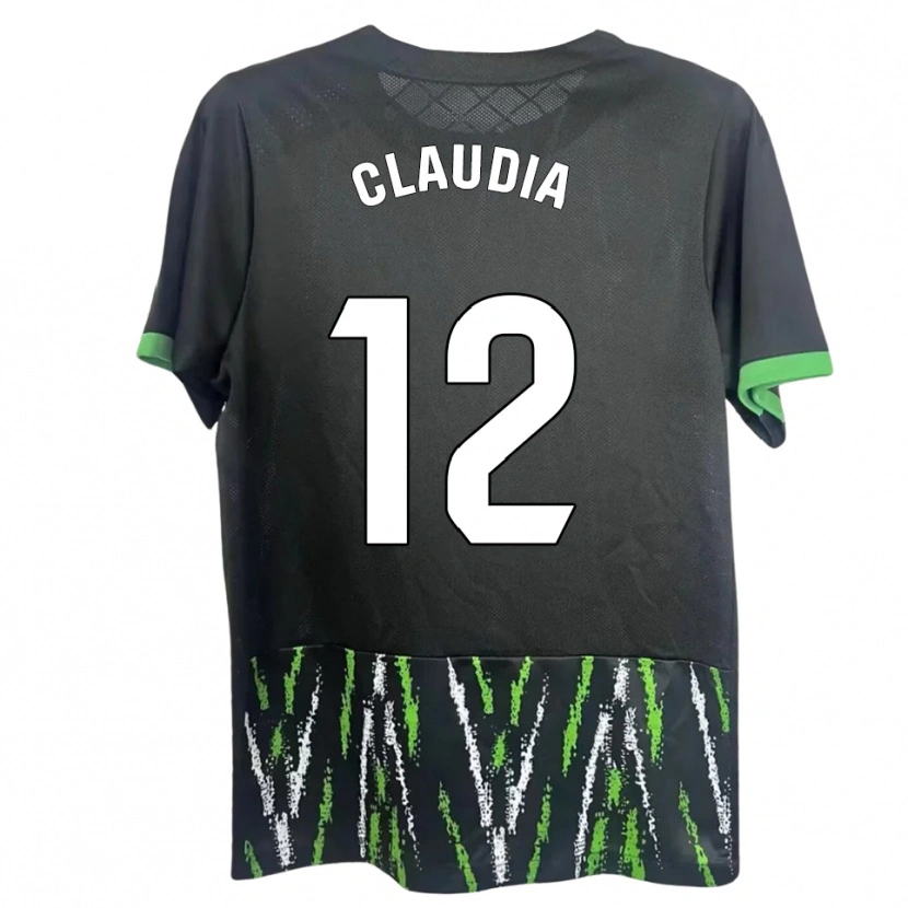 Danxen Herren Claudia Rabasco Campello #12 Schwarz Grün Auswärtstrikot Trikot 2025/26 T-Shirt