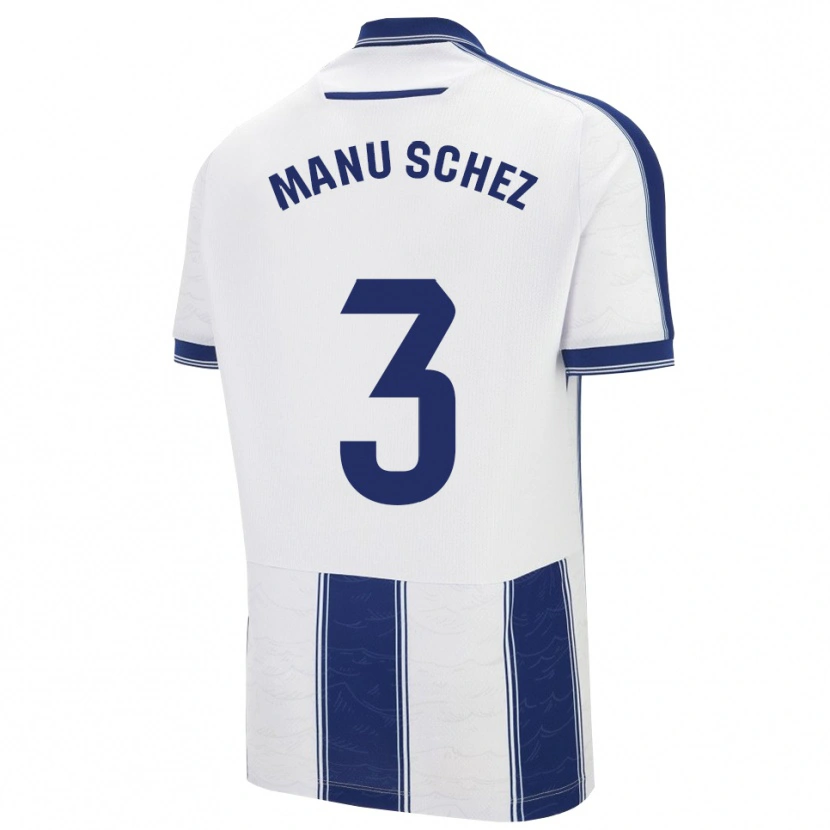 Danxen Herren Manu Sánchez #3 Marine Weiß Auswärtstrikot Trikot 2025/26 T-Shirt